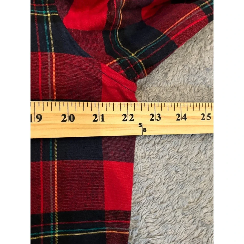 GAP Flannel Shirt Mens Medium Red Cotton Button Down Lumberjack Tartan Plaid